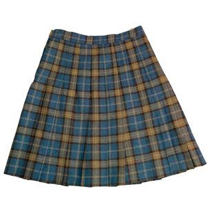 Vintage B. Brummel Wool Plaid Pleated School Skirt - image 1